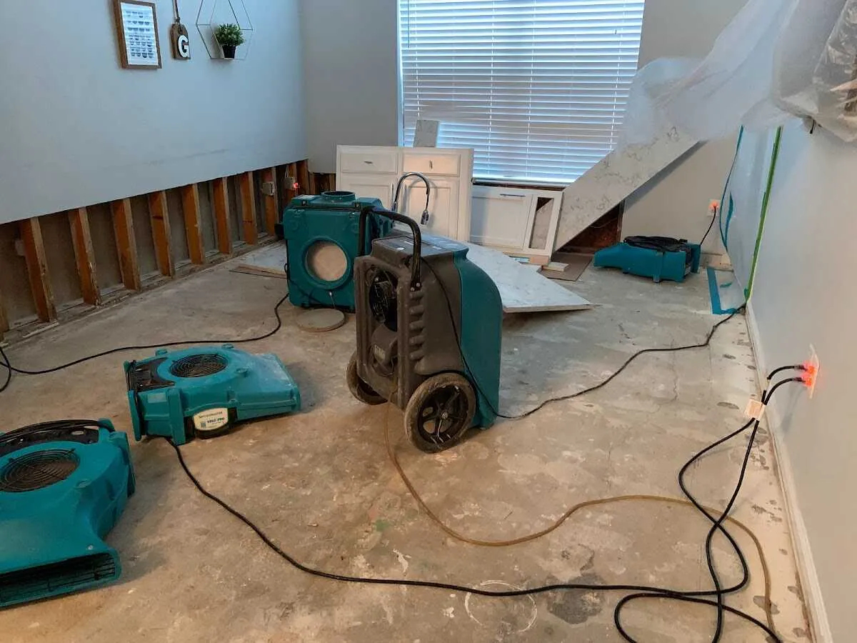 Dehumidifier in flood-cut room for Water Extraction & Removal in Scarsdale